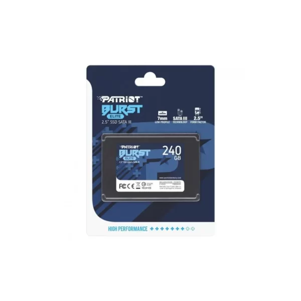 HD SSD 240GB PATRIOT BURST ELITE SATA 3  2.5" 7MM - PBE240GS25SSDR 450/320 MB/s