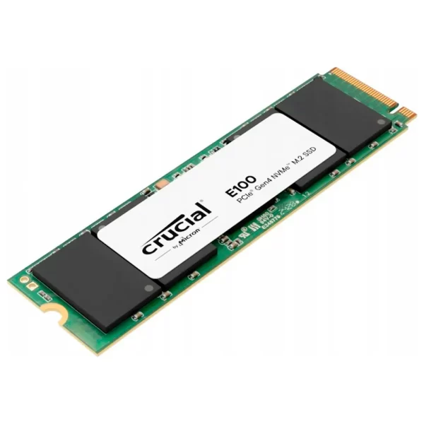 SSD M.2  NVME 480GB Crucial E100, 480GB, M.2 2280, PCIe NVMe, Leitura 4700MB/s, Gravacao 2500MB/s, - Image 2