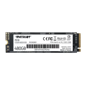 SSD M.2  NVME 480GB PATRIOT P310 2280 NVMe PCIE GEN3 X4 - P310P480GM28