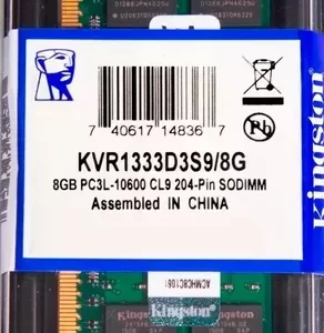 Memoria Notebook DDR3L 8GB 1333MHZ  KINGSTON