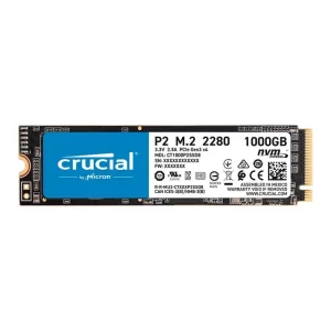 SSD M.2  NVME  1TB CRUCIAL P2 2280 PCIe 4.0, Leitura 5000MBs Gravação 4500MBs, CT1000E100SSD8