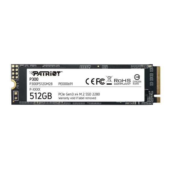 SSD M.2  NVME  512GB PATRIOT P300 2280 - P300P512GM28 2100/1700 MB/s