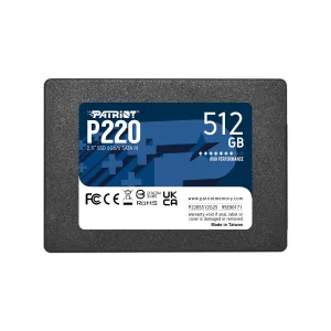 SSD 512GB PATRIOT P220 SATA 3 2.5" 7MM - P220S512G25 550 MB/S