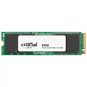 SSD M.2  NVME 480GB Crucial E100, 480GB, M.2 2280, PCIe NVMe, Leitura 4700MB/s, Gravacao 2500MB/s,