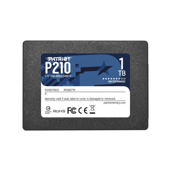 SSD Patriot P210 1TB SATA 3 - 2.5" 7mm - Velocidade 430/520 MB/s